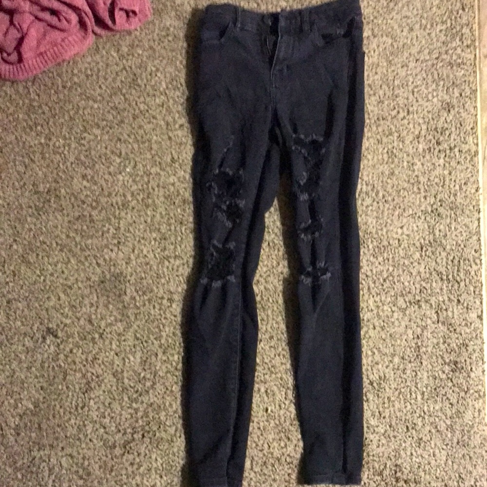 black american eagle jeans
